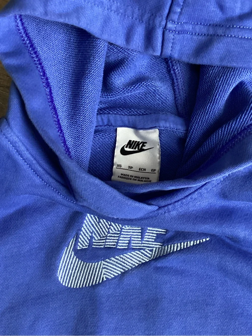 Nike Royal Blue Kids Pullover Hoodie with Logo